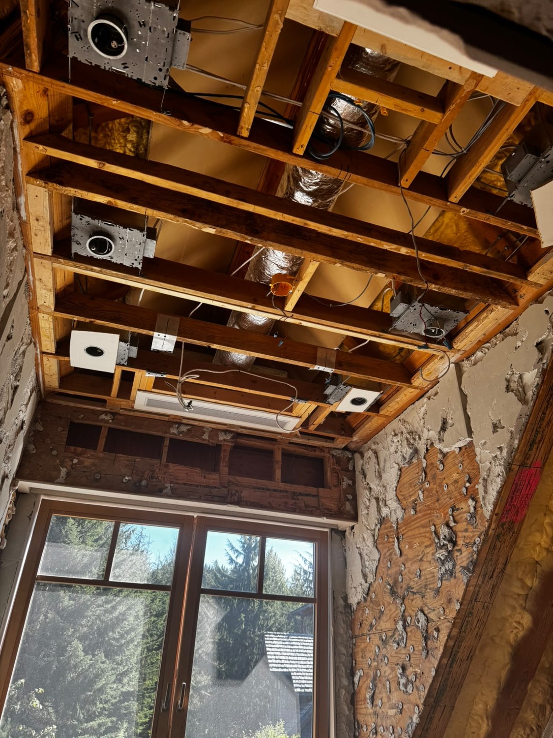 Steel stud framing installation for commercial and residential renovation in Vancouver