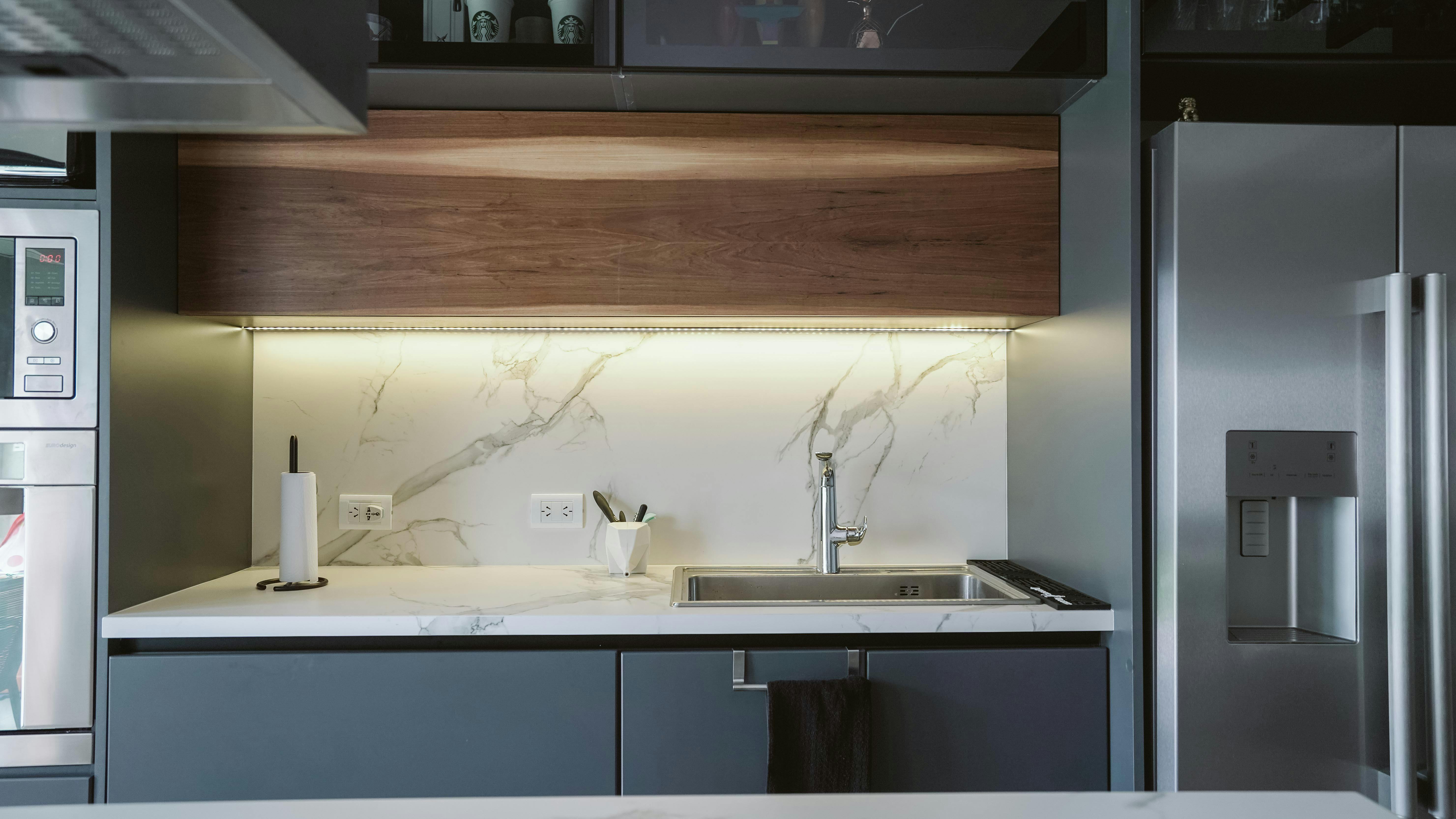 Kitchen backsplash and interior finishing work